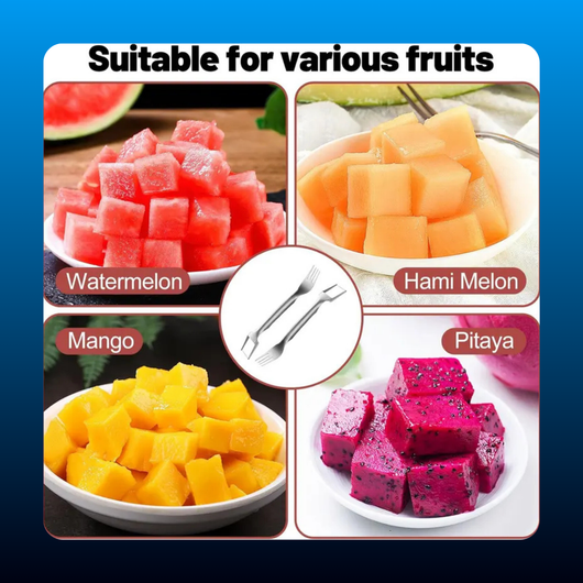 2-in-1 Stainless Fruit Slicer Forks
