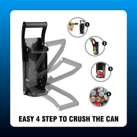 Wall-Mounted Can Crusher with Bottle Opener