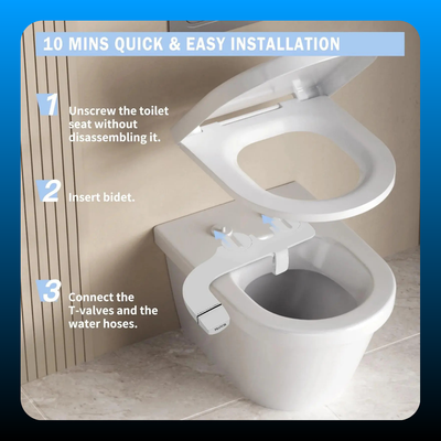 Ultra-Slim Bidet Attachment for Toilet