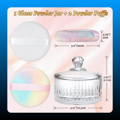 Large Powder Puff with Container Set