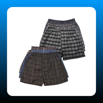 6 Pack Men's 100% Cotton Boxer Shorts