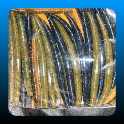 Soft Plastic Fishing Worms for Bass (10 Pack)