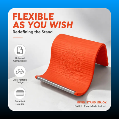 Foldable Silicone-Aluminum Tablet Phone Mount