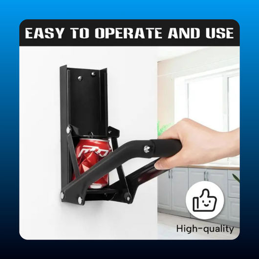 Wall-Mounted Can Crusher with Bottle Opener