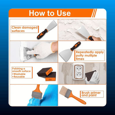 14-Piece Stainless Steel Drywall Tool Set