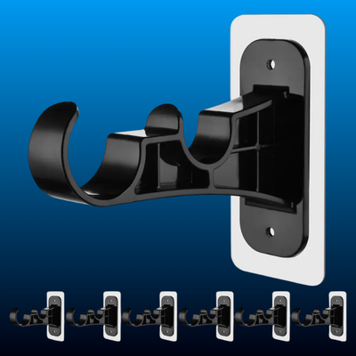 No Drill Double Curtain Rod Bracket