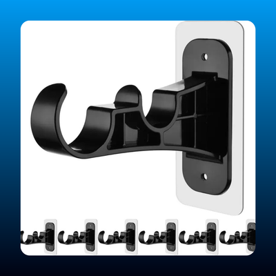 No Drill Double Curtain Rod Bracket