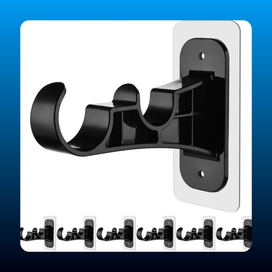 No Drill Double Curtain Rod Bracket