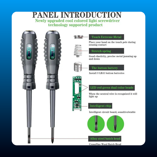 2-in-1 High Torque Magnetic Screwdriver Electricity Detector