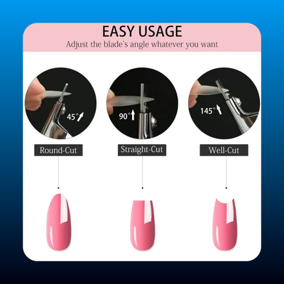Stainless Steel Acrylic Nail Clipper with 10 Nail Sizing Magnets