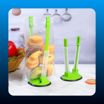 2-Pack Bag Holder Stand Adjustable Food Storage Bag Rack