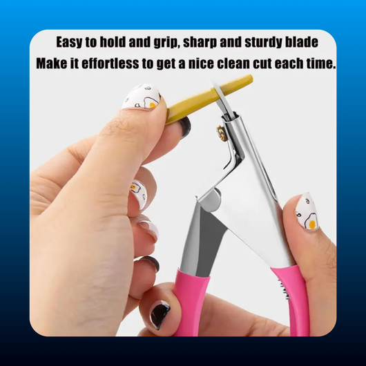 Stainless Steel Acrylic Nail Clipper with 10 Nail Sizing Magnets