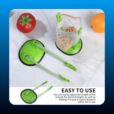 2-Pack Bag Holder Stand Adjustable Food Storage Bag Rack