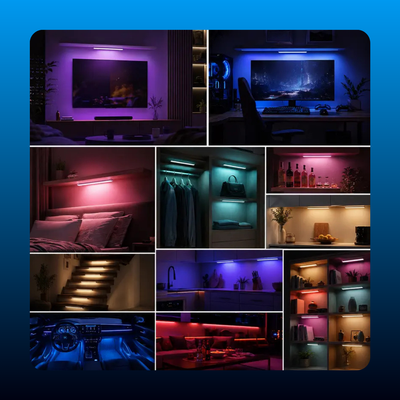 RGB Under Cabinet Lights with Remote