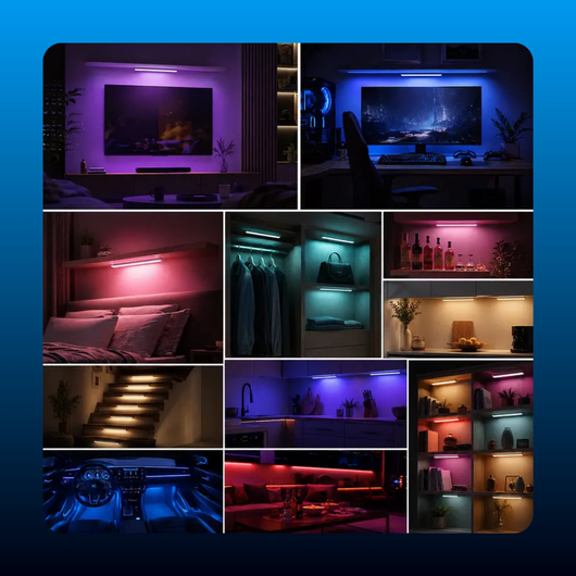 RGB Under Cabinet Lights with Remote