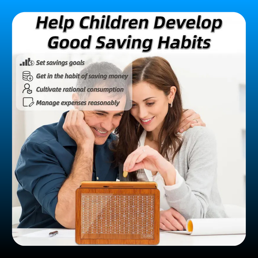 Wooden Savings Challenge Box