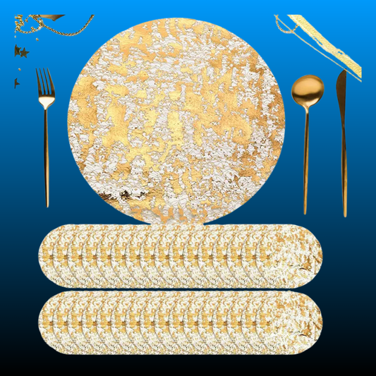 50pcs Disposable Golden Placemats