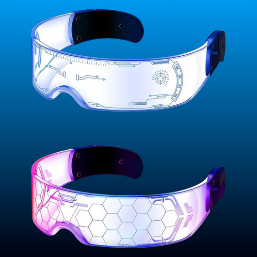 LED Light Up Glasses Neon Luminous (2 Pack)