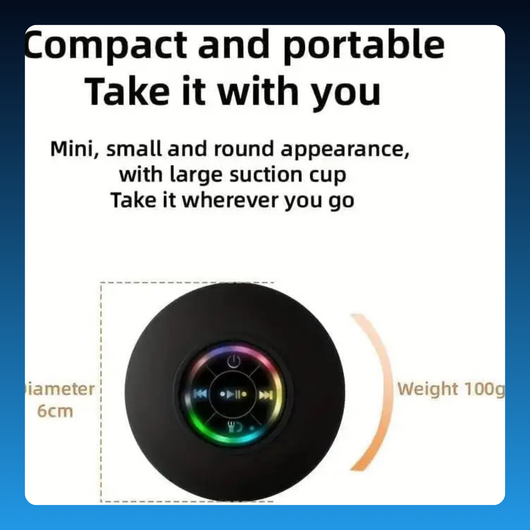 Wall Suction Waterproof Bluetooth Speaker