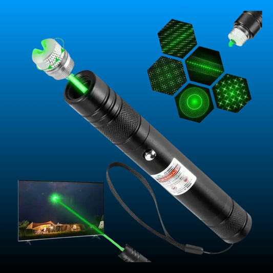 High Power Green Laser Pointer with Removable Star Cap