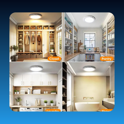 Rechargeable Motion Sensor Ceiling Light with Remote