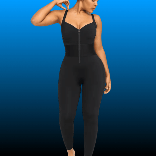 Zip Front Full Length Shaping Jumpsuit