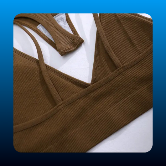 Comfortable No Underwire Triangle Bra Set