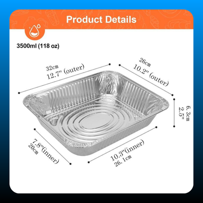 40 Pack Aluminum Foil Pan Disposable 9x13 Baking & Serving Tray
