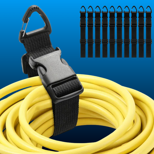 10-Pack Heavy Duty Extension Cord Holder Strap Pack