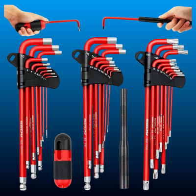 30-Piece Long Arm Hex and Torx Key Set