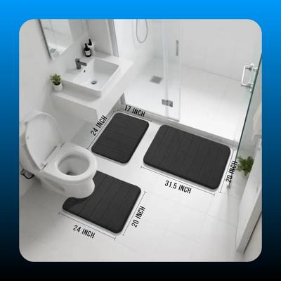 Memory Foam Bath Mat Set