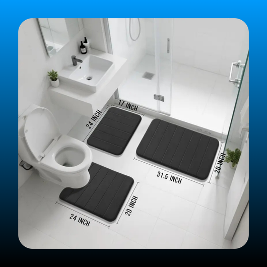 Memory Foam Bath Mat Set