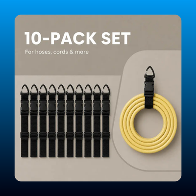 10-Pack Heavy Duty Extension Cord Holder Strap Pack