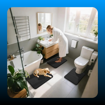 Memory Foam Bath Mat Set