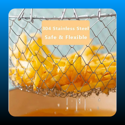 Stainless Steel Folding Sturdy Filtration Basket