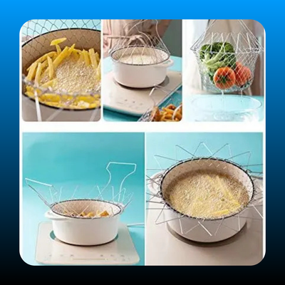 Stainless Steel Folding Sturdy Filtration Basket