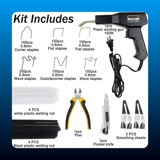 2-in-1 Plastic Welding Machine 150W Hot Stapler Bumper Repair Kit