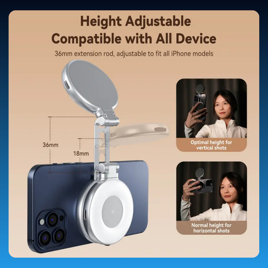3-in-1 Magnetic Mirror Selfie Light