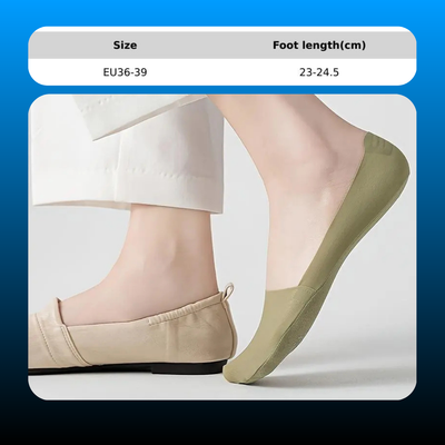 5 Pairs of Women's Invisible Socks (One Size)