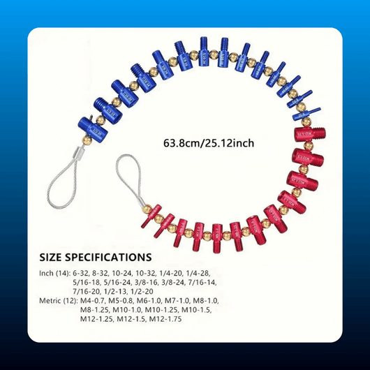 Detachable Nut and Bolt Size Gauge