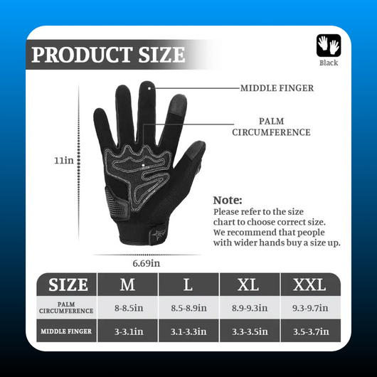 Unisex Touchscreen Motocross Gloves