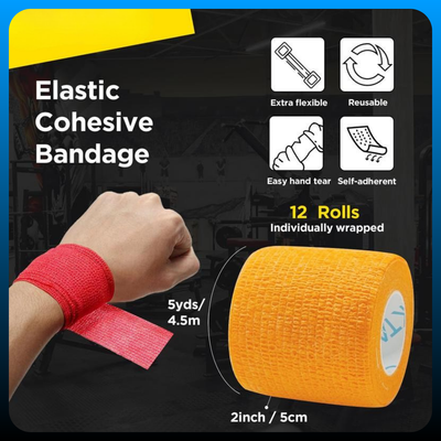 Self Adherent Bandages Wrap (12 Pack)