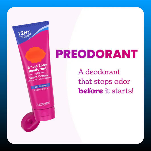 Whole Body Deodorant and Sweat Control Cream