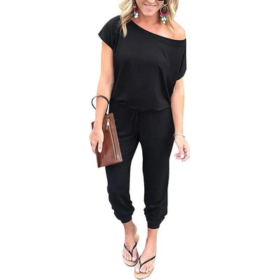 Women’s Plus Size Off-Shoulder Jumpsuit