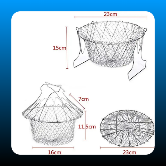 Stainless Steel Folding Sturdy Filtration Basket