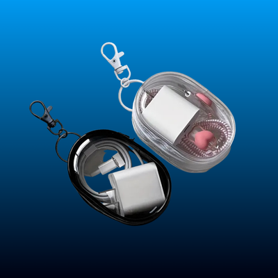 Clear Plastic Storage Keychain Bag (2 Pack)