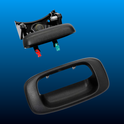 Rear Bumper Handle Latch with Trim Strip and Bar Clip