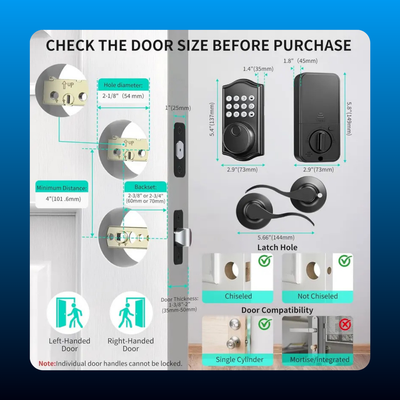 Keyless Entry Deadbolt with Handle Set