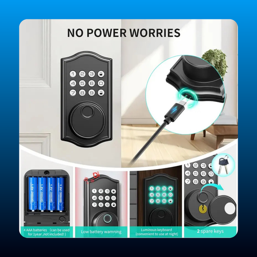 Keyless Entry Deadbolt with Handle Set