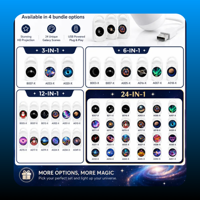 2-in-1 Galaxy Projector Night Light